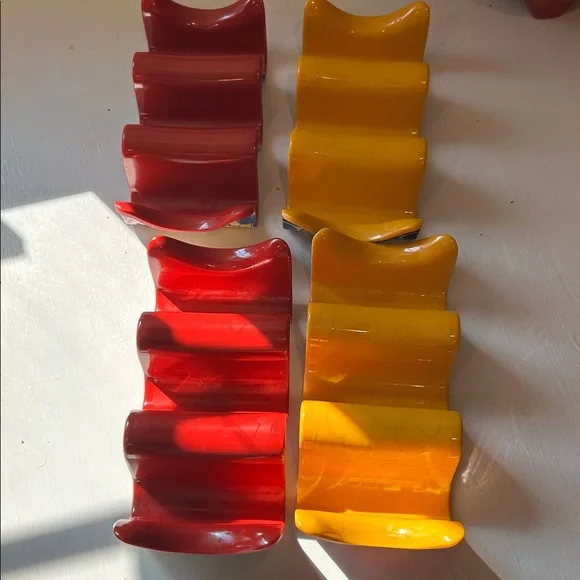 Cinco de Mayo Taco set! 4 taco holders 1 bowl 4 spoons. By Prepara’ - Picture 12 of 16